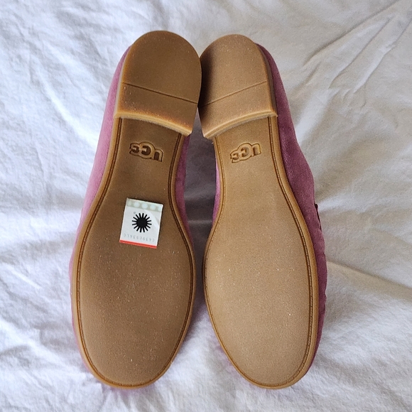 UGG slip-on pink purple suede flat loafer size 7 New - Picture 7 of 10